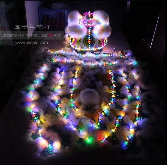 Led Lion Dance Chinese Folk Costume Foshan Light Night Colourful Tradition Performance Led