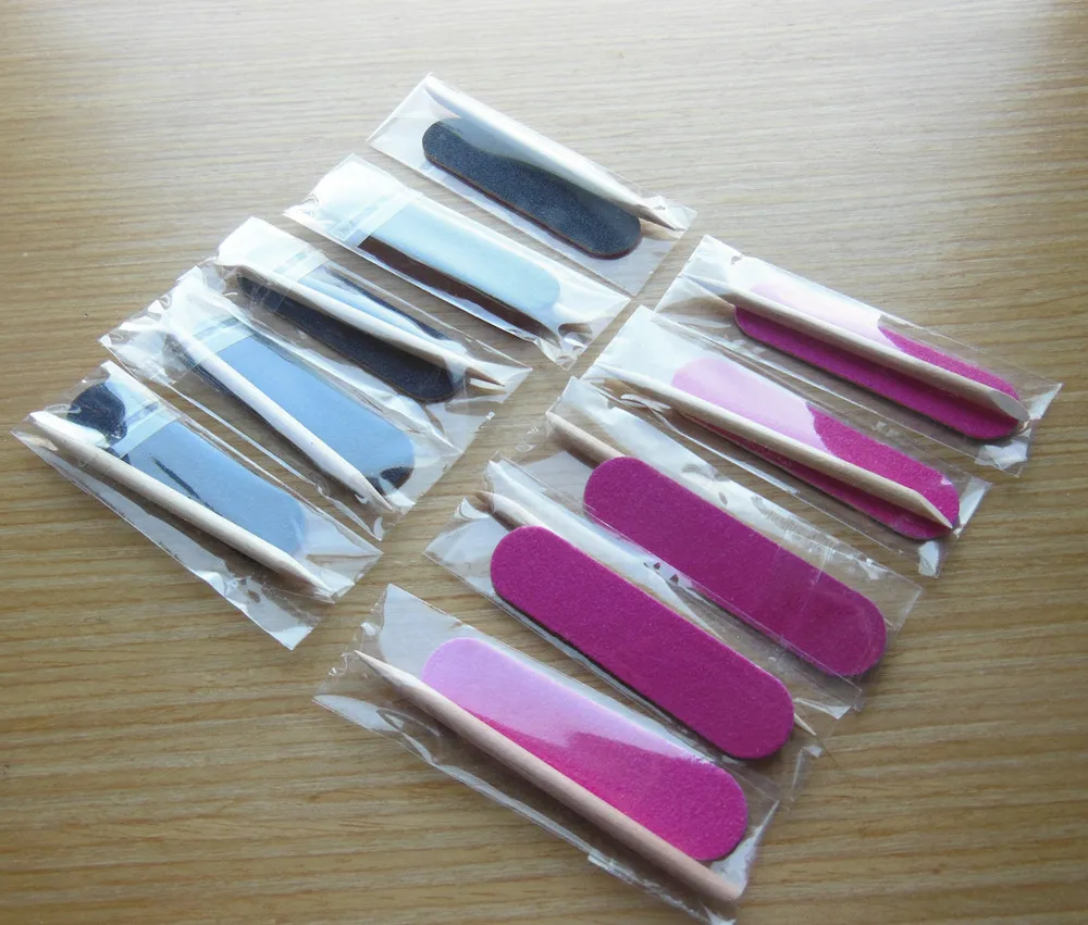 50 pcs mini manicure set pedicure kit disposable nail kit  hotel nail file  wood nail file cuticle wood stick