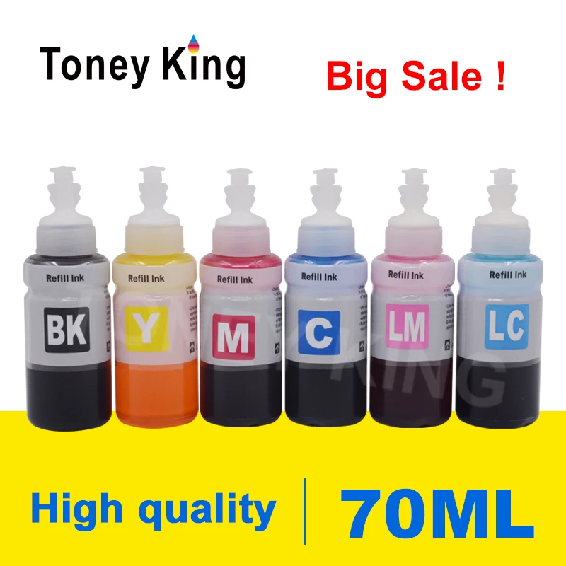 kit de recarga toney king ink compativel para epson l800 l810 l850 l1800 l351 l350 l551 t6731 t6732 t6733 t6734 t6735 01