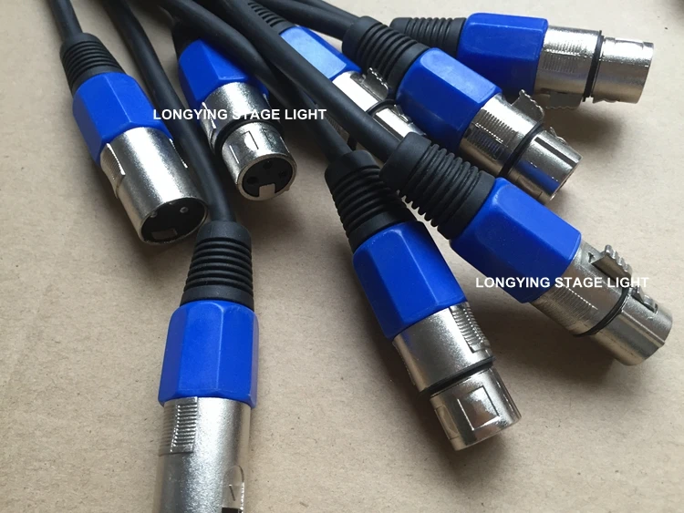 10pcs/lot High speed 1M 120 OHM Stage Light DMX XLR Cables DMX Singal Wire