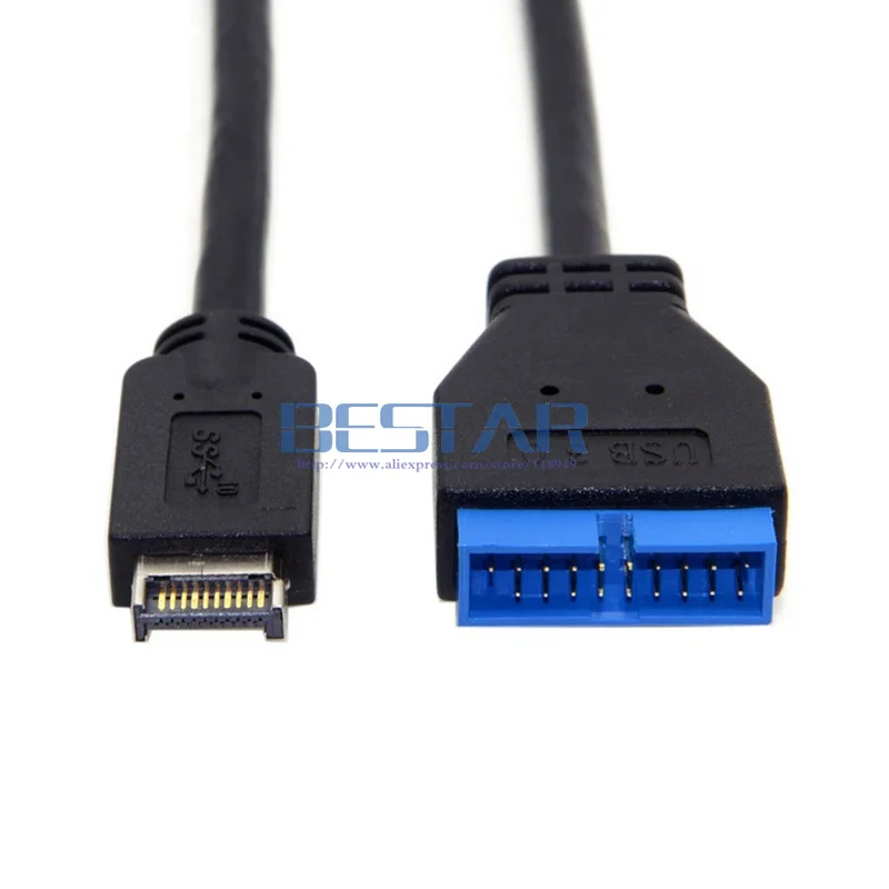 USB 3.1 Mini 20Pin Front Panel Header to USB 3.0 Standard 20Pin Extension Cable 20cm/50cm for ASUS Motherboard Data Transfer Cab