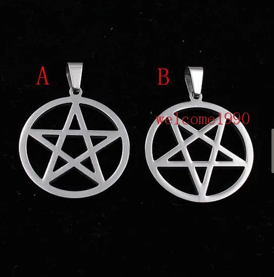 fate love Choose style Lot 5pcs Stainless Steel 30mm size pentagram Pendant charms high Polished for Mens XMAS GIFTS Cool