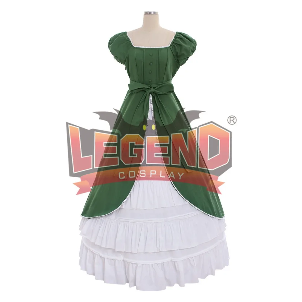 Verde Vintage Lolita vittoriano abito del partito di cosplay costumi di Guerra Civile Abito