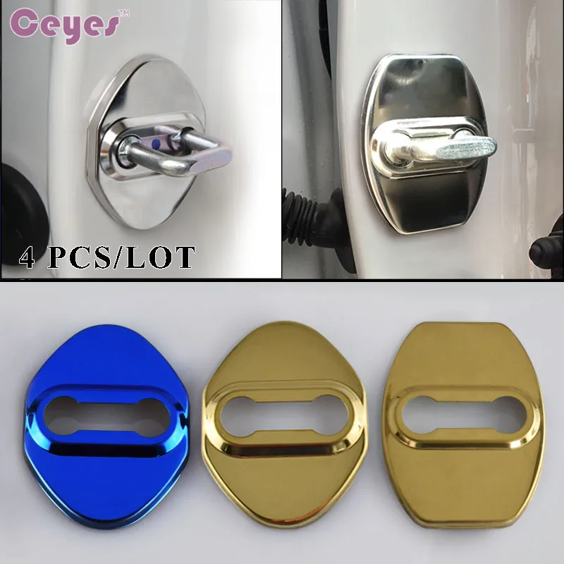 Ceyes Car Styling JDM Car Door Lock Cover DIY Case For Honda Mugen Power For Toyota Estima Harrier Alphard For TRD Car-Styling