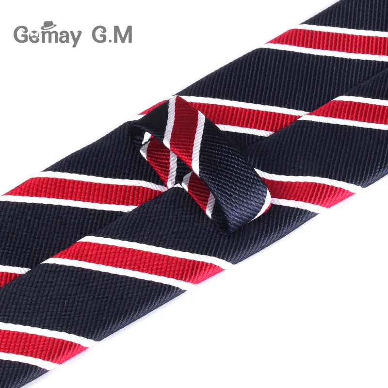 6cm Width Mens Ties New Fashion Plaid Neckties Corbatas Gravata Jacquard Woven Slim Tie Business Wedding Stripe Neck Tie For Men