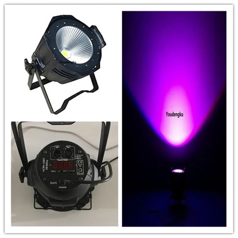Hot selling 6in1 rgbwa uv led par can 64 light dj cob led par dmx 200w rgbwa uv  cob led par light