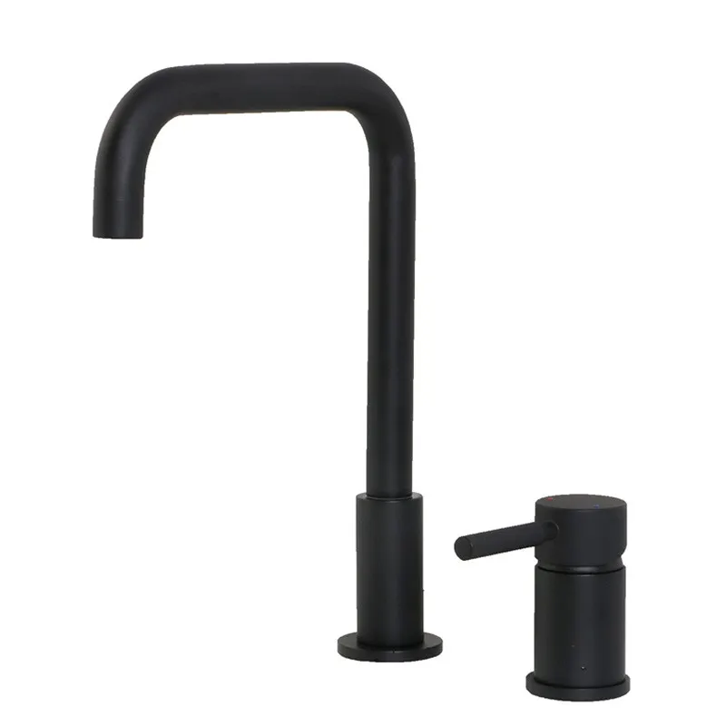 Black plated brass bathroom sink faucet Basin Cold Hot water faucet,top quality 8 inches two holes One handles tap