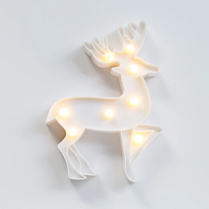 mycyk new LED elk David's deer Marquee deer Battery Powered Night Lamp for bedroom Decoration baby sleeping light Ins hot indoor