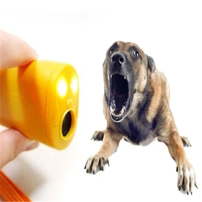 (Fast Delivery)New Banish Dog Training Repellents With LED Light 3 in 1 Anti Barking Stop Bark Ultrasonic Pet Repeller Device