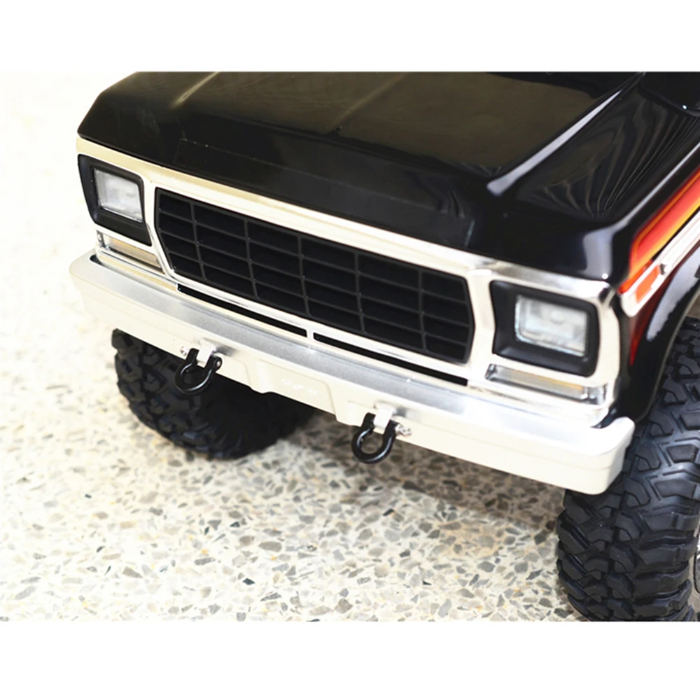 Set Bumper Depan/Belakang Logam untuk Traxxas TRX4 Ford Bronco 1/10 RC Suku Cadang Mobil Bumper Belakang dengan Kit Aksesori Kait Ekor U-hook