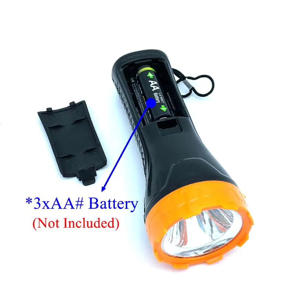 MINGRAY-linterna LED de plástico 3AA, no recargable, para acampada, 2019