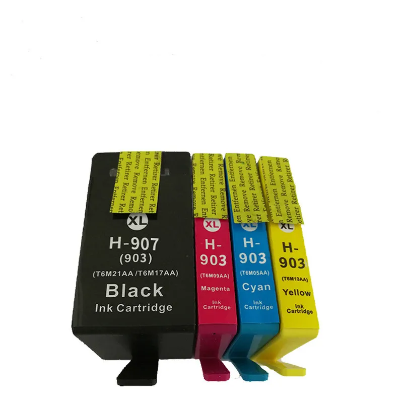 

1SET OF 4PCS For HP903 903xl 907XL Remanufactured Inkjet Cartridge for HP905 XL Ink Cartridge for HP OfficeJet 6960 6970