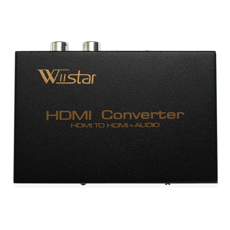 Wiistar 1080P HDMI Extractor Converter to HDMI Optical SPDIF + RCA L/R Audio Output Suppport 5.1CH 2.0CH PASS Audio Format