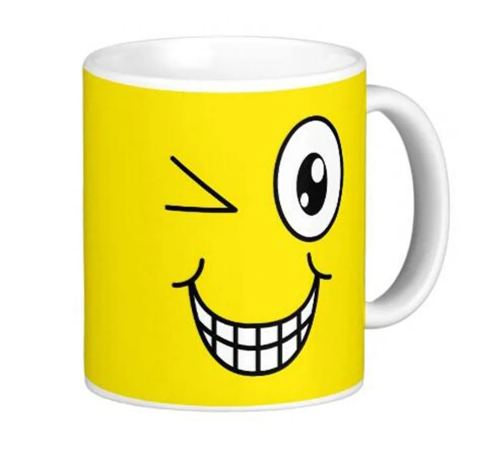 Cheerful Yellow Cartoon Faces Classic White Coffee Mug DIY Coffee mugs Tea Mugs Customize Personal mug Gift By LVSURE