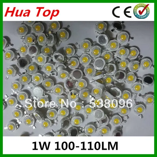 

Lampada 200pcs/lot 1W LED High power Epistar chip 100-110lm Warm White / white (Free shipping / Quality guarantee for 3 years)