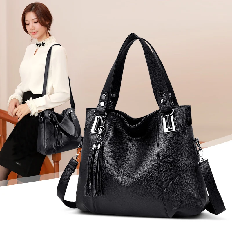 Genuine Leather Handbags Luxury Fashion Women Shoulder Bags Soft Sheepskin Real Leather Crossbody Bags for Women A204