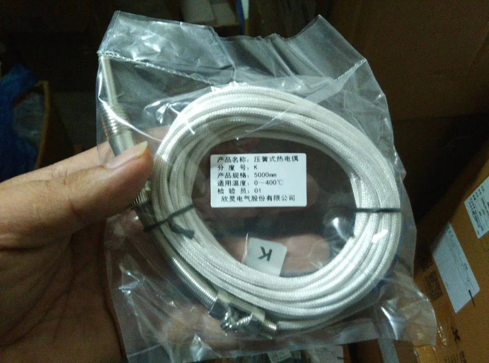 

Brand new original authentic C-Lin WRNT-01 (K type) Line length 5 meters Pressure spring type Thermocouple