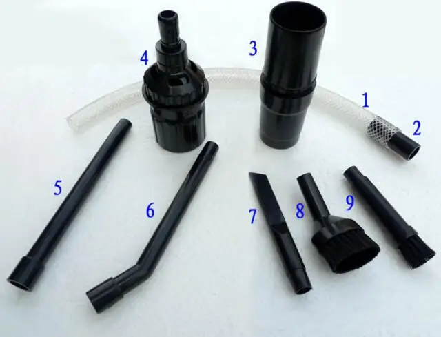 Vacuum Cleaner Parts 8pcs multifunction computer or small corner cleaning nozzle brush set for 32mm/28mm hose