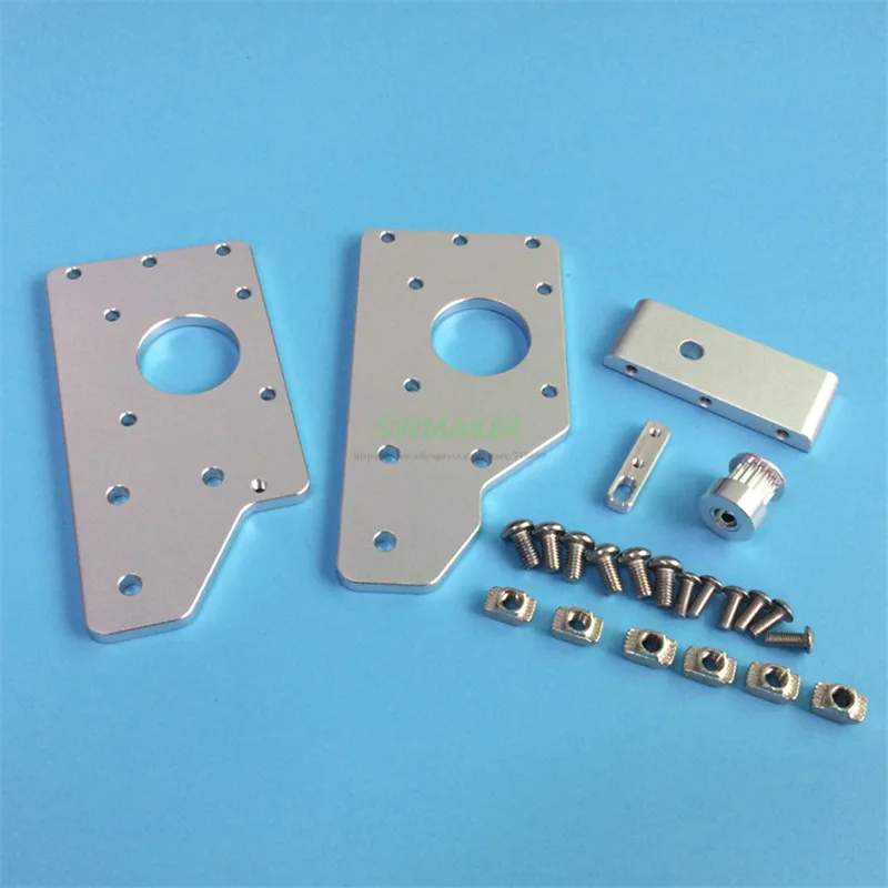 Upgrade Aluminum adjustable Y-axis belt tensioner with Motor bracket holder for 2040 Aluminum Profile 3D printer parts