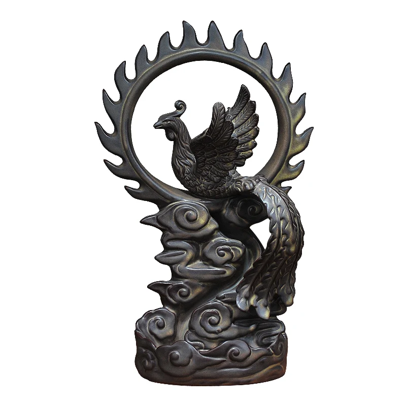 Phoenix back story Ceramic Incense Glaze Smoke Cone Satanic Burner Backflow Stove Tower Censer Stream Back Down burner