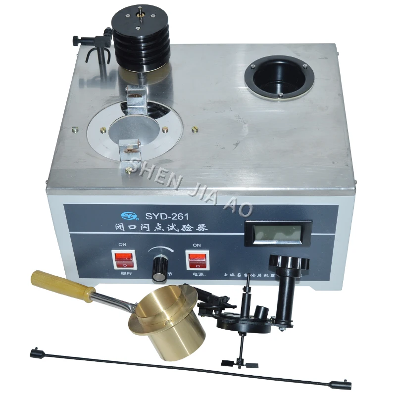 1 قطعة 220V سطح المكتب نوع مغلقة فلاش نقطة اختبار SYD-261 Pensky مارتنز البترول مغلقة كوب تستر نقطة الوميض