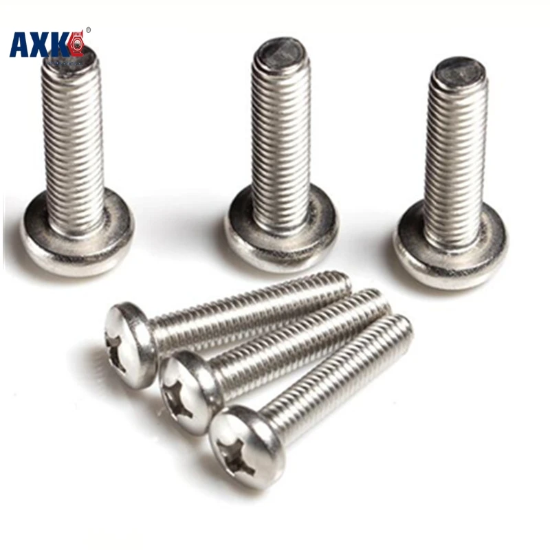 Parafuso Real 2019 Axk 50pcs M1.6/m2/m2.5/m3/m4 Din7985 Gb818 Stainless Steel Cross Recessed Pan Head Screws Phillips Bolts