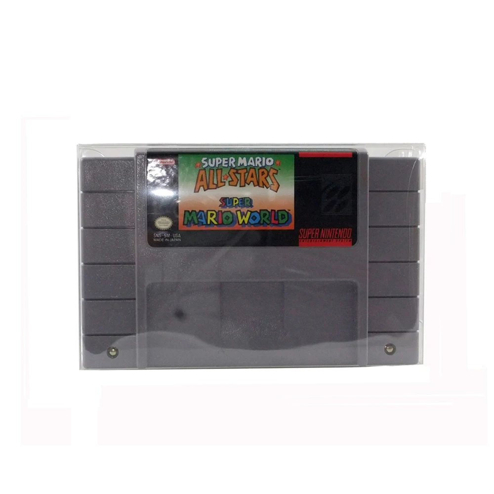 واضح شفاف بطاقة الألعاب كم خرطوشة صندوق واقية ل SNES سوبر نينتندو نظام الترفيه حزمة من 10 قطعة