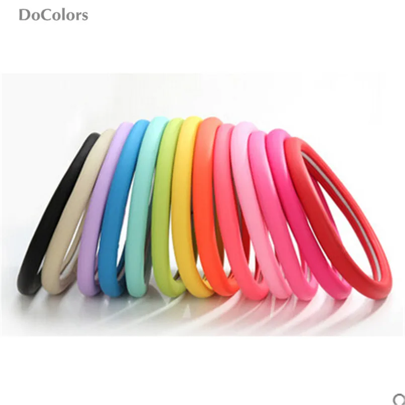 DoColors Car Silicone Steering Wheel Cover Case For Volkswagen vw POLO Tiguan Passat CC Golf GTI R20 R36 EOS Scirocco Jetta