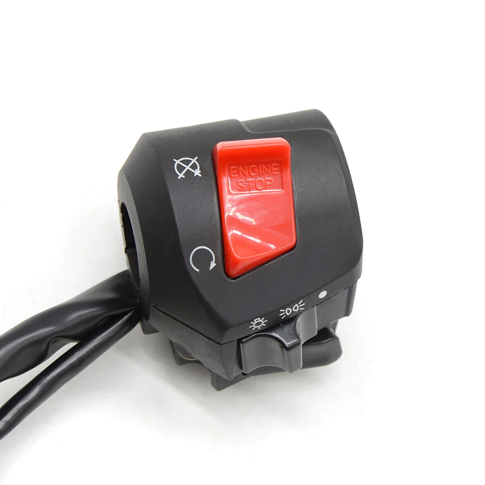 7/8''Motorcycle Handlebar Headlight Fog Spot Light Mount On-Off Button Switch Dangerous Lamp Controller Double Flash