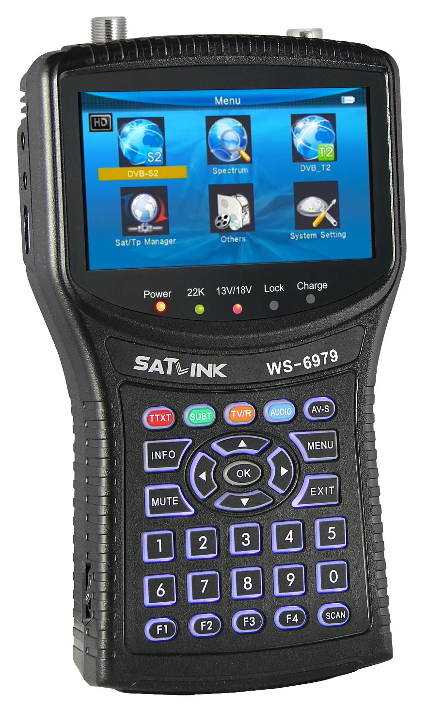 Satlink WS-6979 original DVB-S2&DVB-T2 MPEG4 COMBO + Spectrum Satellite Meter Finder ws-6950hd sat finder ws6979 meter