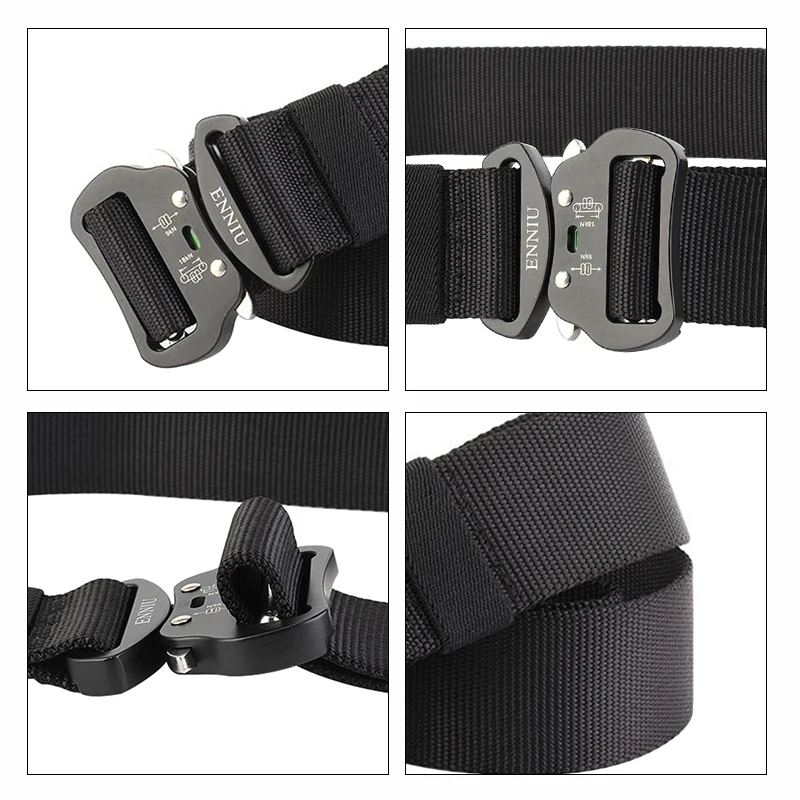 Maikun-ceinture en Nylon pour hommes, longueur 4.2CM, ceinture tactique de l'armée pour hommes, large boucle en métal