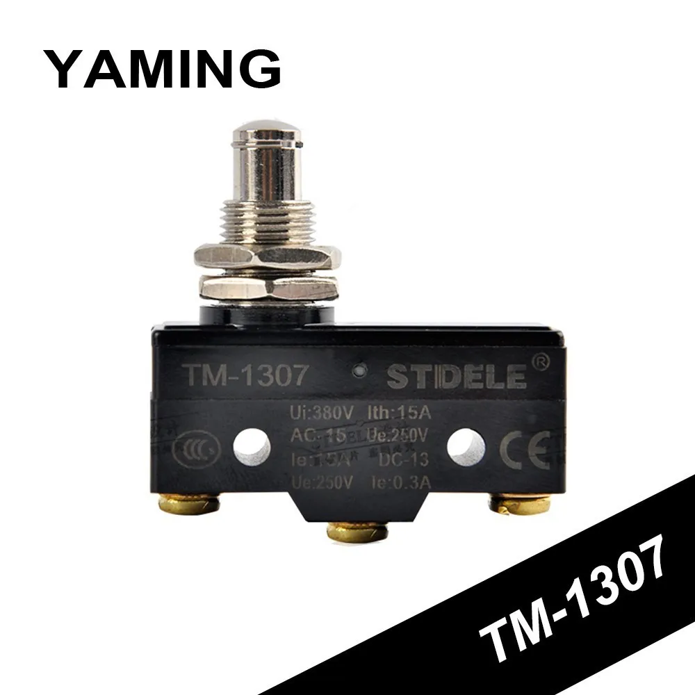 Limit Fretting Switch TM-1307 ( Can Replace LXW5-11M ) Micro Stroke Switch Silver contact 1NO1NC Black 380V 15A