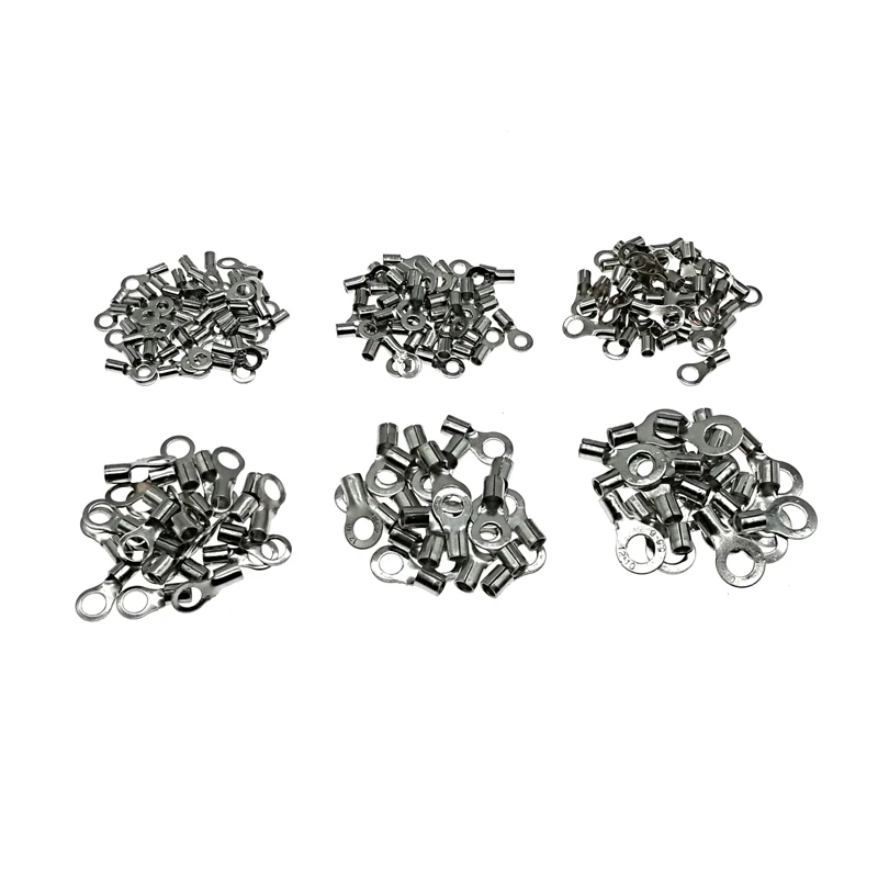 200/500 Stück Ringkabelschuhe, blanke Kabelendverbinder, elektrische Crimpklemmen, RNB3.5-4~RNB5.5-6, Verdrahtungskabelklemmen, 2.5-6mm² – Detail 4