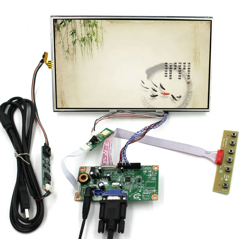 

VGA LCD Controller Board + 10.1inch B101XAN01.2 1366x768 AHVA LCD Screen with touch panel