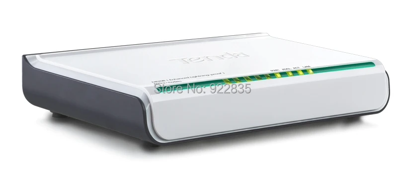 Tenda D820B High Speed DSL Internet Modem ADSL 2+ with 1-Port Switch with 1 ethernet cable, 1 ADSL Splitter, 2 Telephone Lines