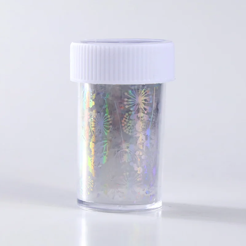 4*100cm/Roll Holographic Nail Foil Flame Dandelion Panda Bamboo Holo Nail Art Transfer Sticker Water Slide Nail Art Decals