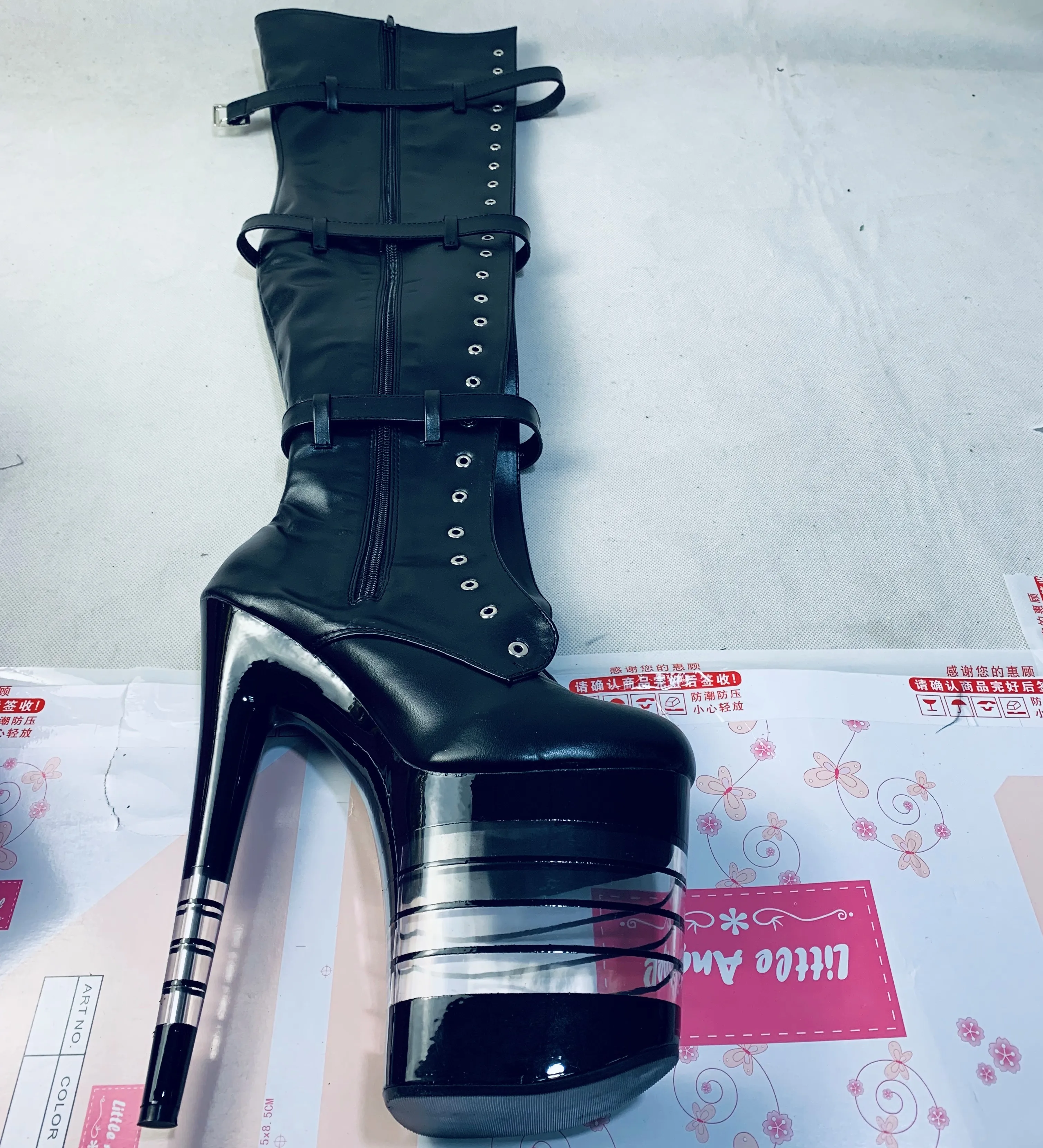 Sexy Thigh High Boots 8-9 Inch High Heels Fashion Platform Womens Over The Knee Boots 20-23cm High-Heeled Boots Pipe Dance Boots