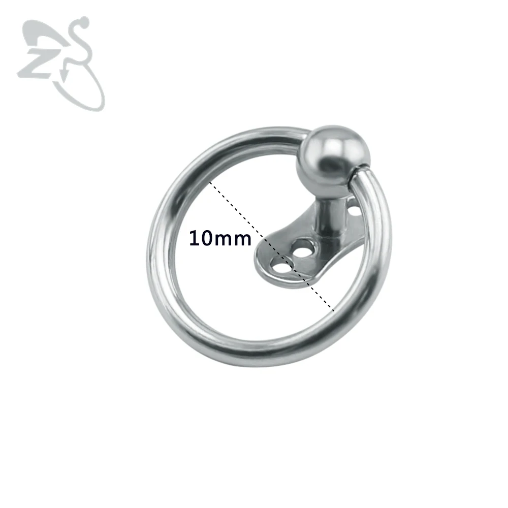 ZS 1PC Stainless Steel Round Circle Ring Internally Threaded Dermal Anchor Link Skin Diver Implants Body Jewelry Dermal Piercing