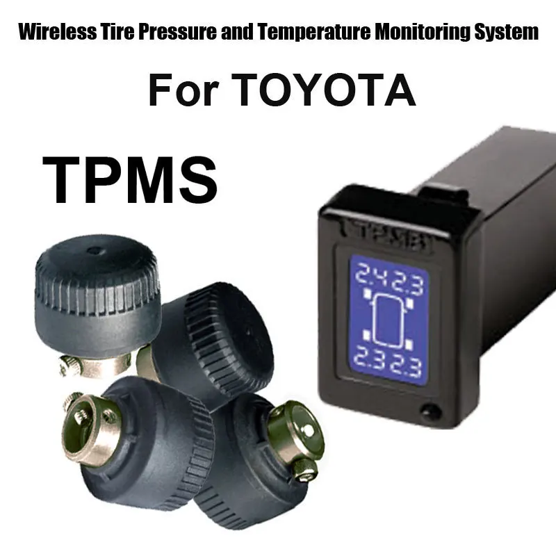 Wireless Tire Pressure Monitoring System Car TPMS for Toyota with 4pcs External sensor