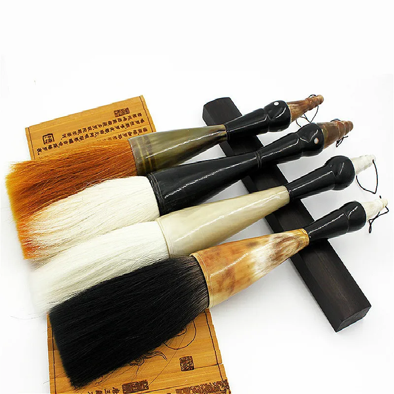 Oversized Brush Pen Ox Horn Penholder Chinese Traditional Calligraphy Pen Professional Painting Super Big Size Weasel Bear Brush