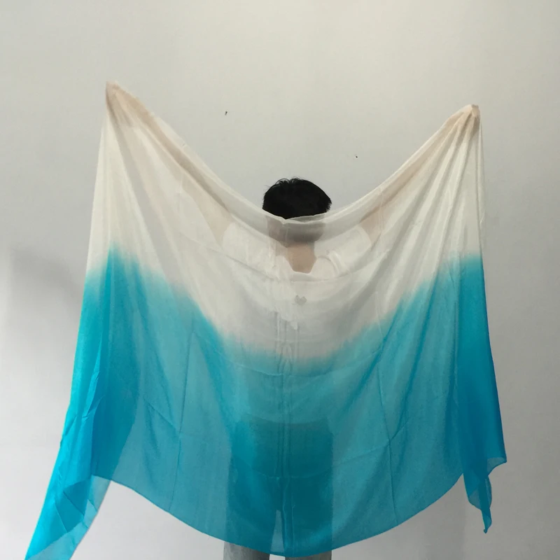 NEW  belly dancing 100% real silk Veils 2.5M/2.7M  Nice Silk Hand Scarf  Veil Stage Performance Props Silk Scarf  for women