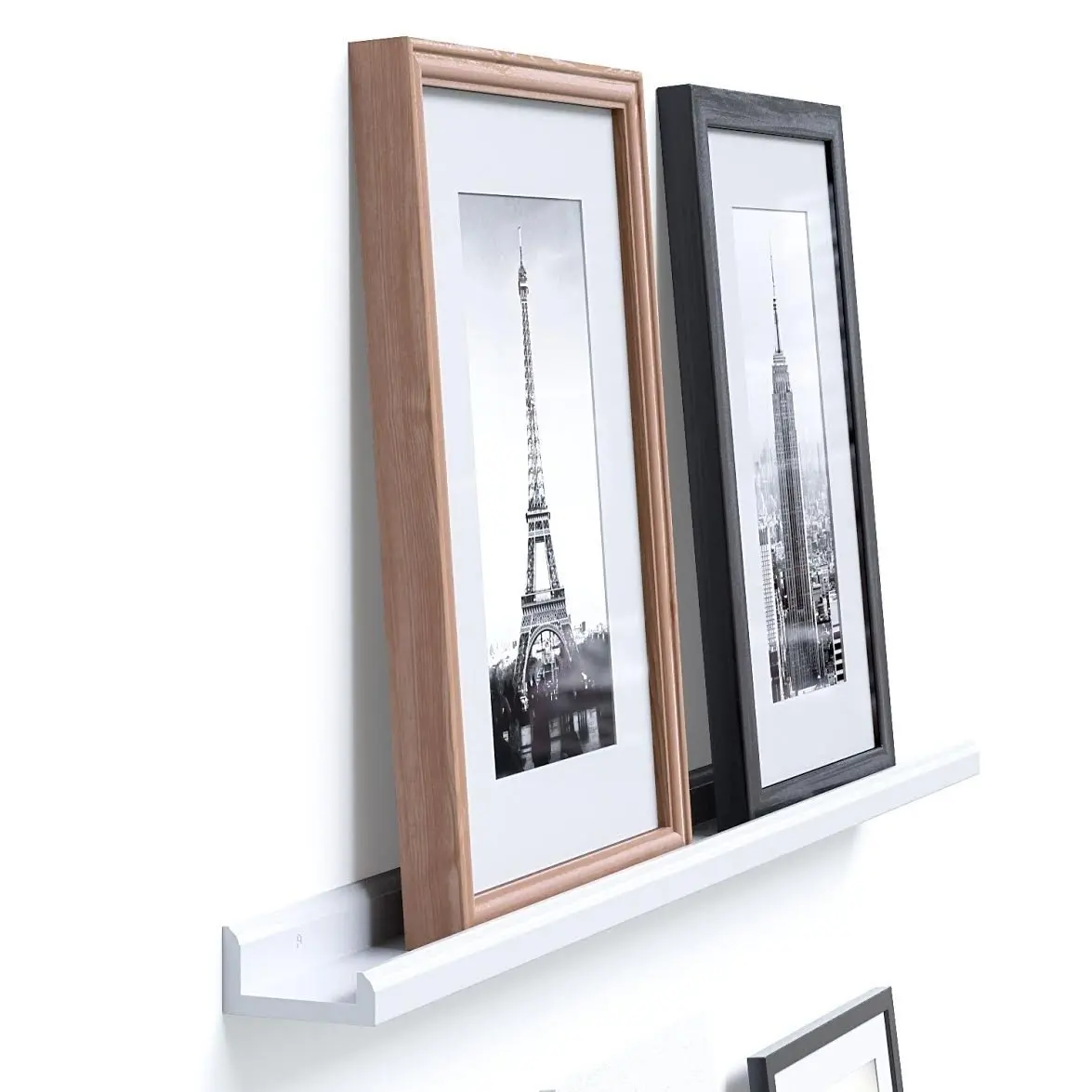 46 Inches Floating Picture Display Ledge Wall Mount Shelf Denver Modern Design White