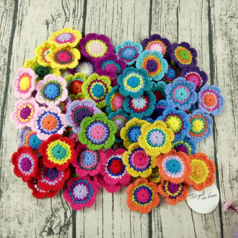 Original 6.5cm Trade Hand Crochet Doilies Pad Handmade Cup Mat Photo Props Placemat Decorative Mat DIY Clothes Accessory