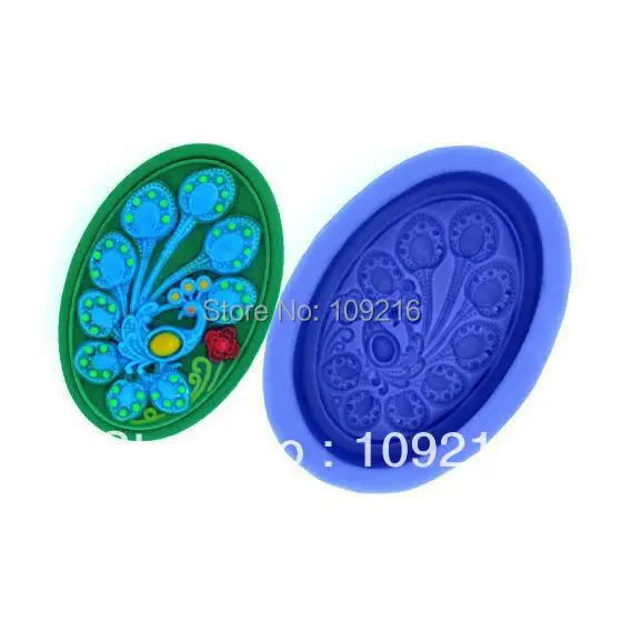 wholesale!!!1pcs New Style Beautiful Peafowl (R1123) Silicone Handmade Soap Mold Crafts DIY Mold