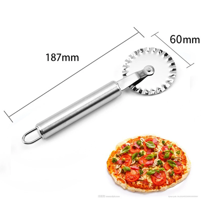 Rvs Pizza Enkel Wiel Cut Gereedschap Diameter 6Cm Huishouden Pizza Mes Cake Gereedschappen Wiel Gebruik Voor Wafel Cookies