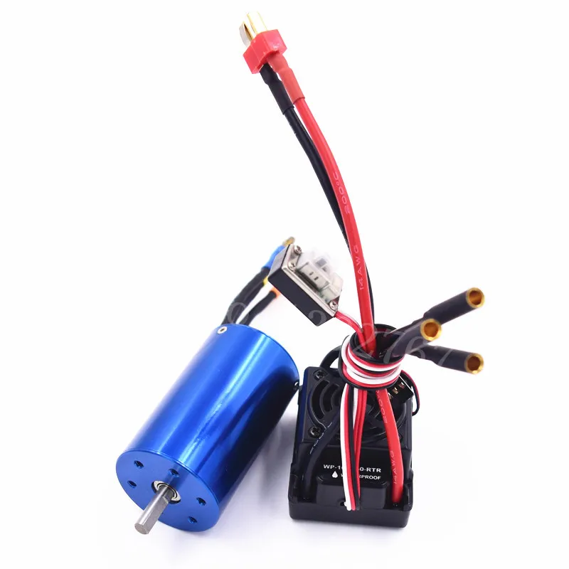 

Waterproof ESC SBEC 60A 6V/3A Brushless Lipo NiMH 3660Motor 3300KV For 1/8 Scale Model Remote Control RC Car Plane WP-10BL60-RTR