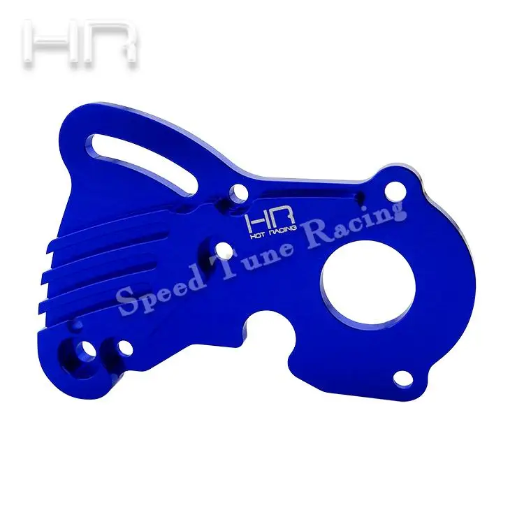 Hot Racing aluminum heat sink dual-motor motor mount plate for the dual motor 1/10 Traxxas brushless E-Revo