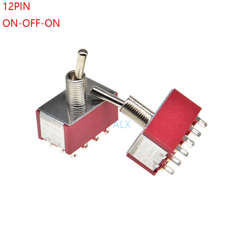 3PCS MINI MTS-403 4PDT 12PIN ON-OFF-ON Miniature toggle switch power switches 6A/125V 2A/250V MTS 403 MTS403