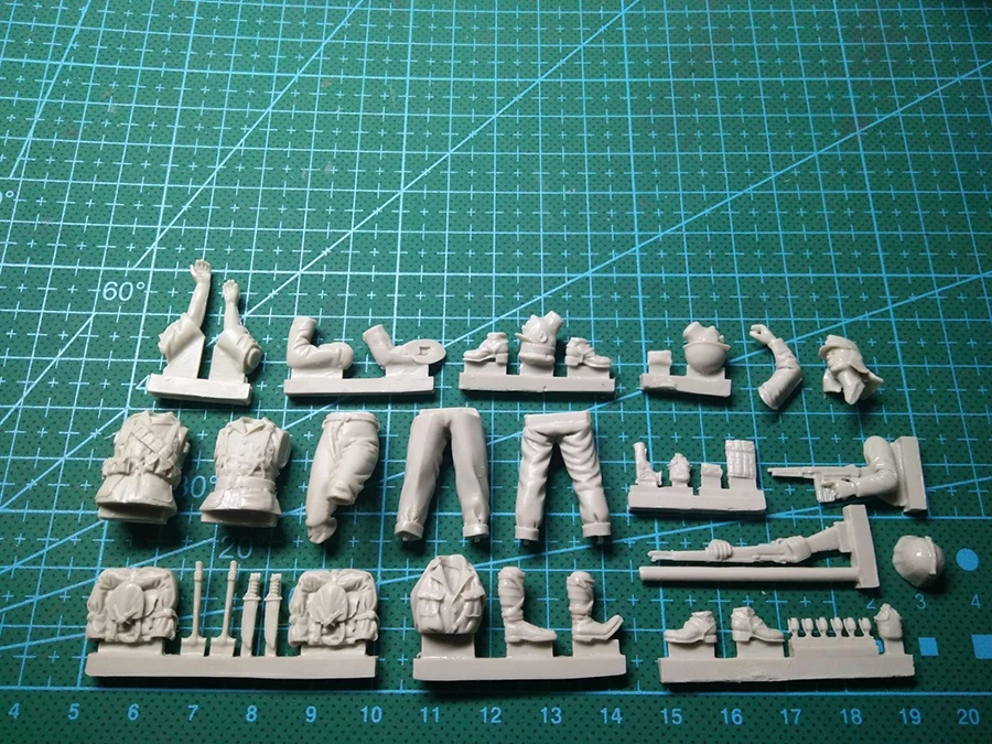 Unpainted Kit 1/35 US Marines Set II & Japanese POW   soldier  figure Historical  Figure Resin  Kit