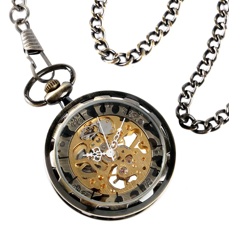 Classic Retro Elegant Hand-winding Mechanical Pocket Watch Pendant Luxury Cool Good Quality Men And Women Birthday Gift